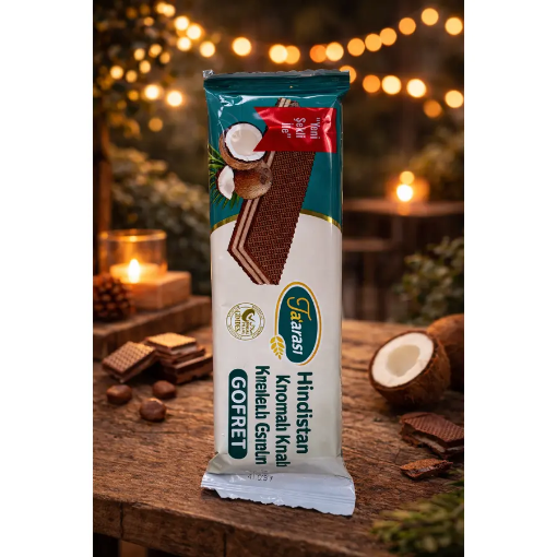 Tatarası Hindistan Cevizi Aromalı Kremalı Kakaolu Gofret 35 Gr resmi
