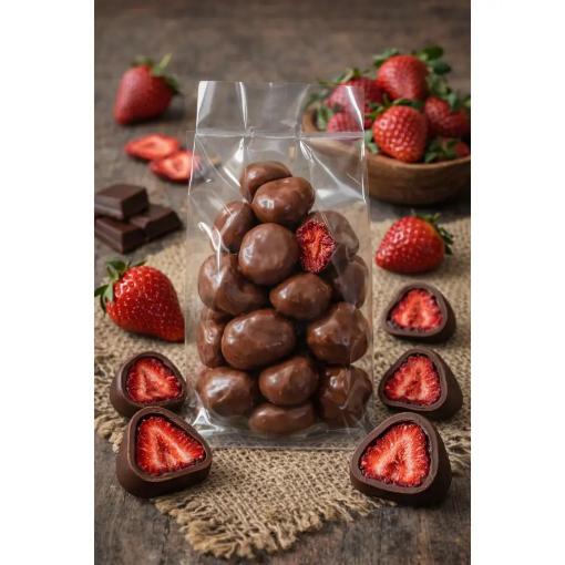 Milat Sütlü Çikolata Kaplı Çilekli Draje 100 Gr resmi