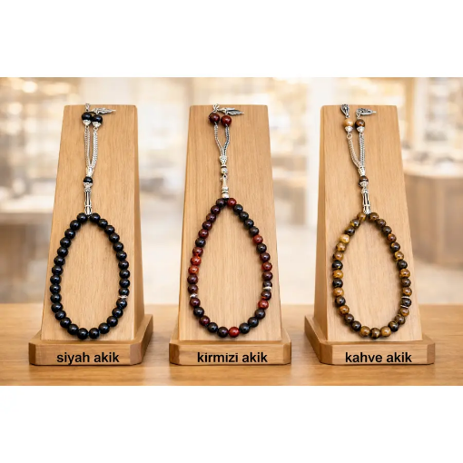 33'lü Akik Taşı Tesbih Adet resmi