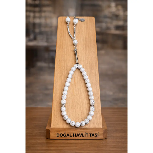 33'lü Doğal Havlit Taşı Tesbih resmi