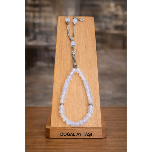 33'lü Doğal Ay Taşı Tesbih resmi
