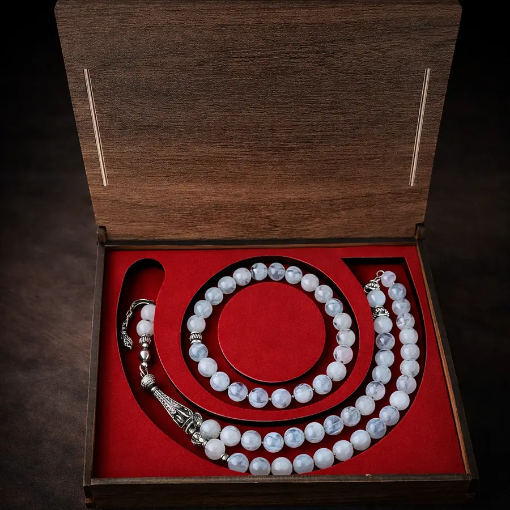 Ay Taşı Tesbih Bileklik Seti resmi