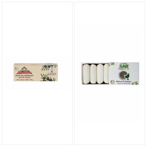 [Kampanya] Flora Zeytinyağlı Defneli Banyo Sabunu 2x200 Gr + Sab %100 Bitkisel El Sabunu 300 Gr resmi
