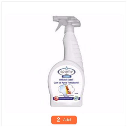 [Kampanya] Spumy Bitkisel Esaslı Cam ve Ayna Temizleyici 750 Ml (2 Adet) resmi
