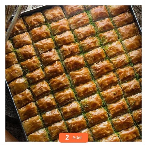 [Kampanya] Ustaoğlu Fıstıklı Baklava 500 Gr Dökme (2 Adet) resmi