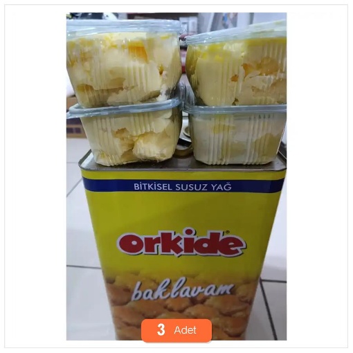 [Kampanya] Orkide Baklavalık Susuz Yağ 1 Kg (Dökme) (3 Adet) resmi