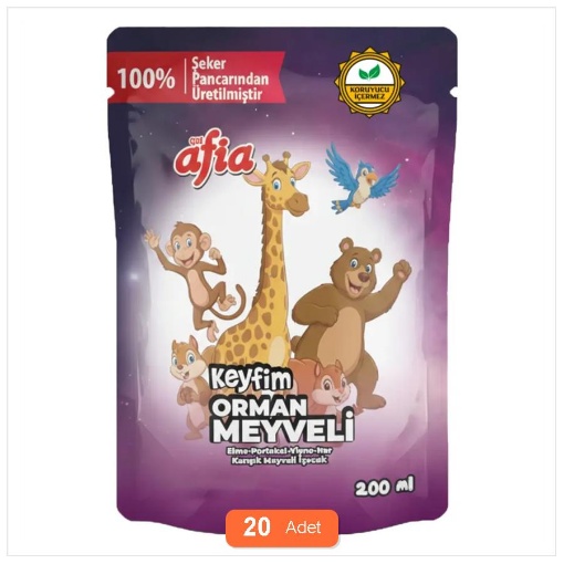 Afia Keyfim Orman Meyveli İçeceği 200 Ml (20'li Paket) resmi