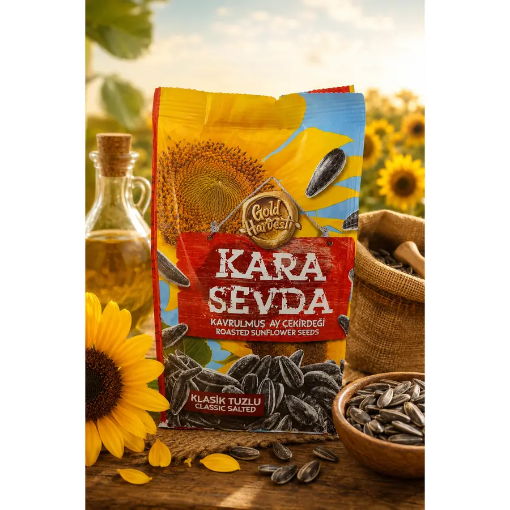 Gold Harvest Kara Sevda Tuzlu Çekirdek 180 Gr resmi