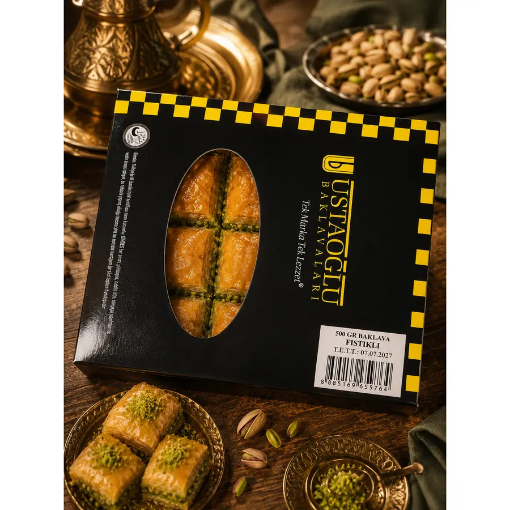 Ustaoğlu Fıstıklı Baklava 500 Gr resmi