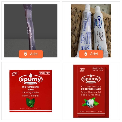 [Kampanya] Spumy Tekli Diş Fırçası (Orta Sert) Kapaklı (5 Adet) + Spumy Karanfilli Diş Macunu 33 Ml (5 Adet) + Spumy Diş Temizleme Tozu 50 Ml + Spumy Diş Temizleme Jeli 60 Gr resmi