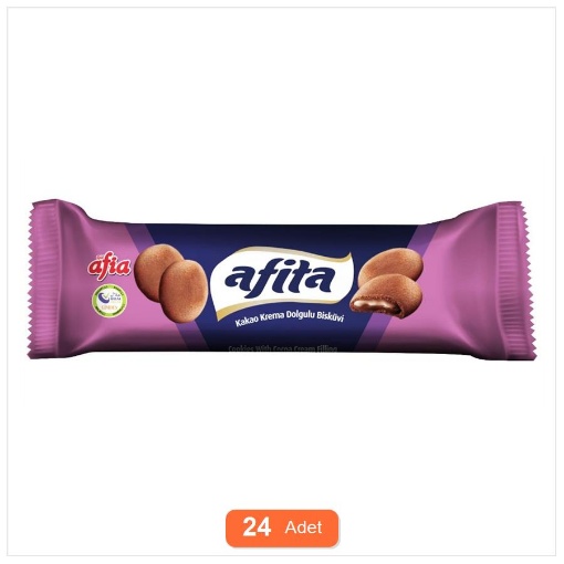 [Kampanya] Afia Afita Kakao Krema Dolgulu Bisküvi 75 Gr (24 Adet) resmi
