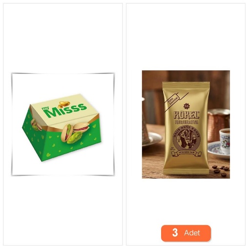 [Kampanya] Milat My Miss Fıstıklı Baton Çikolata 250 Gr (Dökme) + Kökel Türk Kahvesi 100 Gr (3 Adet) resmi