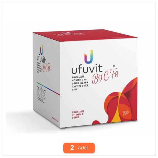 [Kampanya] Ufuvit B9 C Fe 30 Saşe (2 Adet) resmi