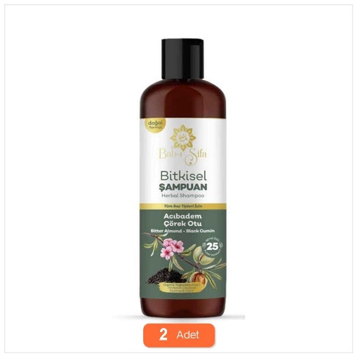 [Kampanya] Babı Şifa Bitkisel Şampuan Acıbadem Çörekotu 400 Ml (2 Adet) resmi