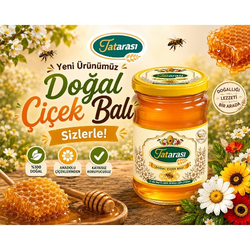 Tatarası Doğal Çiçek Balı 850 Gr resmi