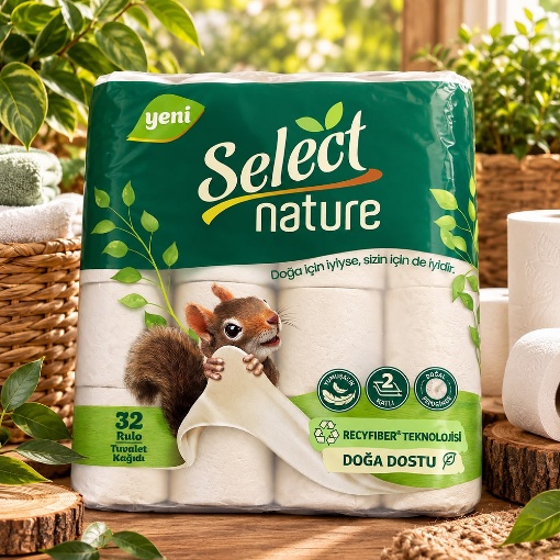 Select Nature 2 Katlı Tuvalet Kağıdı (32'li Paket) resmi