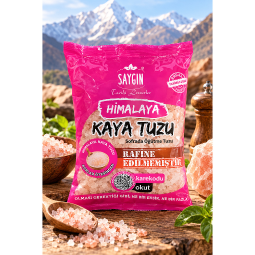 Saygın Himalaya Kaya Tuzu Sofrada Öğütme Poşet 500 Gr resmi